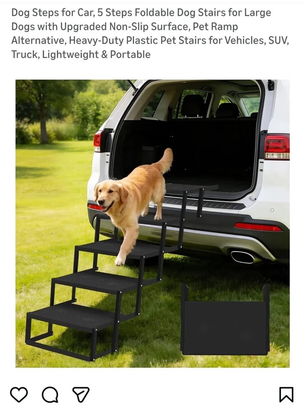 Black Metal Wall-Mounted Pet Steps - 4-Tier